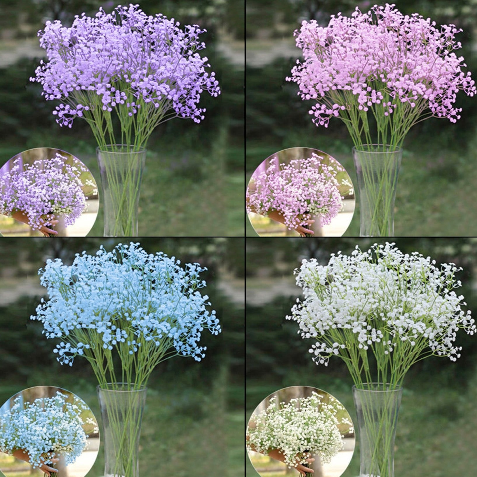 Best Artificial 53cm Gypsophila Flower Spray Bunch (9 pcs)