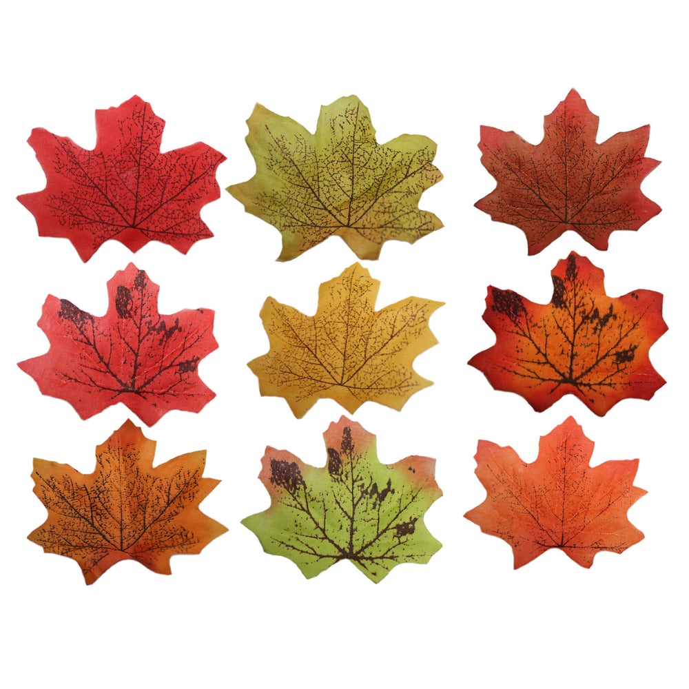 Best Artificial Loose Autumn Maple Leaves - front view