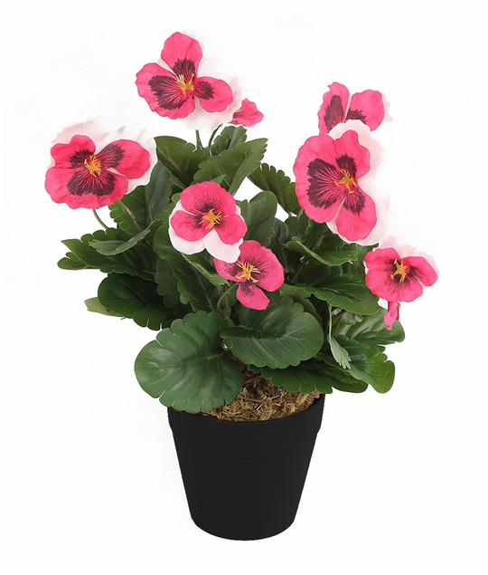 Best Artificial 30cm Pansy Plug Plant - Pot Not Included