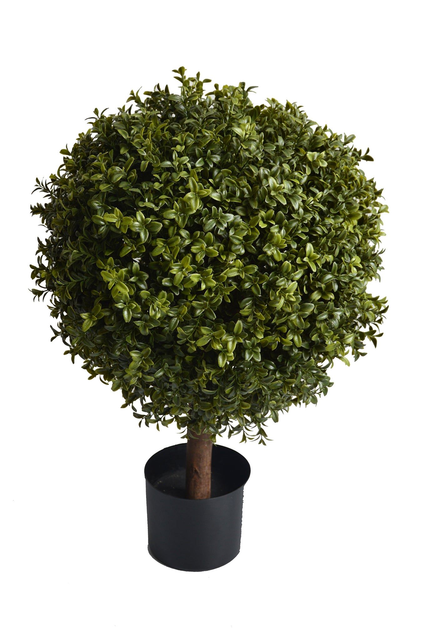 Best Artificial Natural Look 60cm 2ft Boxwood Topiary Single Ball Tree UV Fade Protected