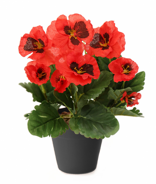 Best Artificial 30cm Pansy Plug Plant - Pot Not Included