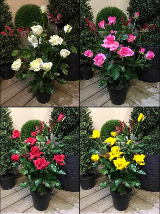 Best Artificial 2ft - 65cm Rose Plant