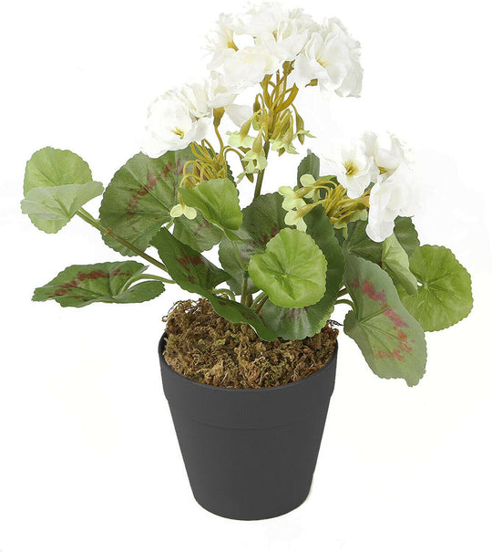 Best Artificial 24cm Geranium Plug Plant - Pot NOT Included