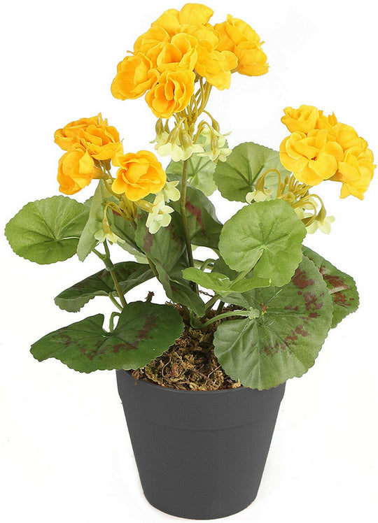 Best Artificial 24cm Geranium Plug Plant - Pot NOT Included