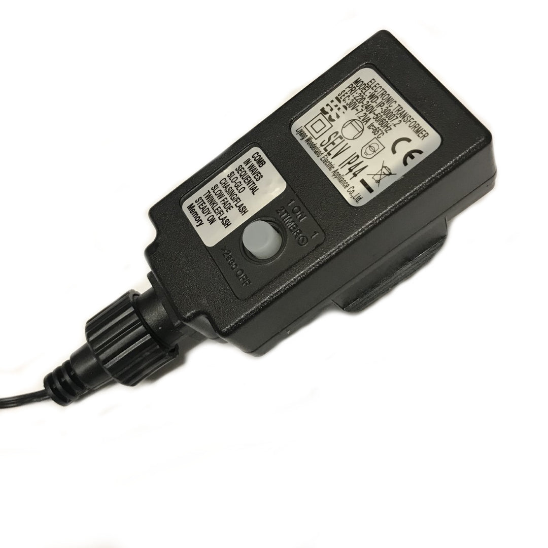 Low Voltage Mains Powered LED Outdoor Waterproof String Lights with optional timer & memory