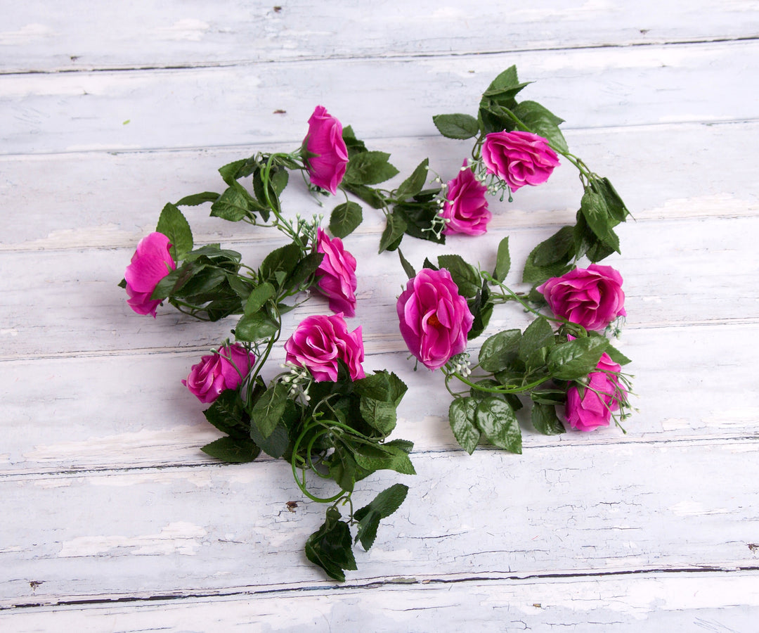 Best Artificial 7ft Light Purple Silk Rose Garland
