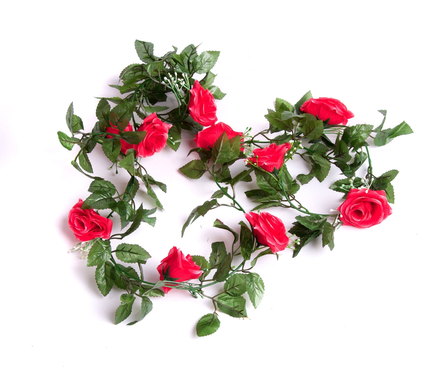 Best Artificial 7ft Pink Silk Rose Garland