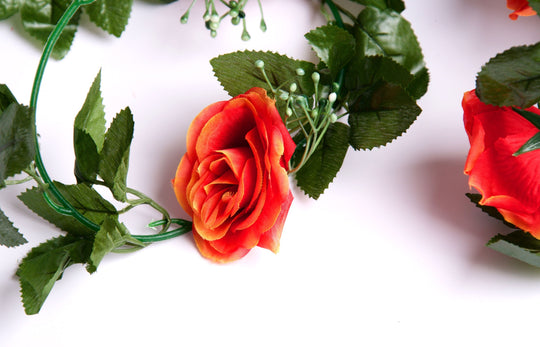 Best Artificial 7ft Champagne Silk Rose Garland