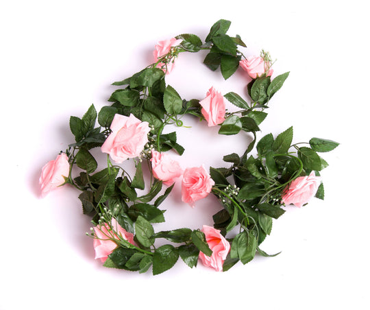 Best Artificial 7ft Baby Pink Silk Rose Garland