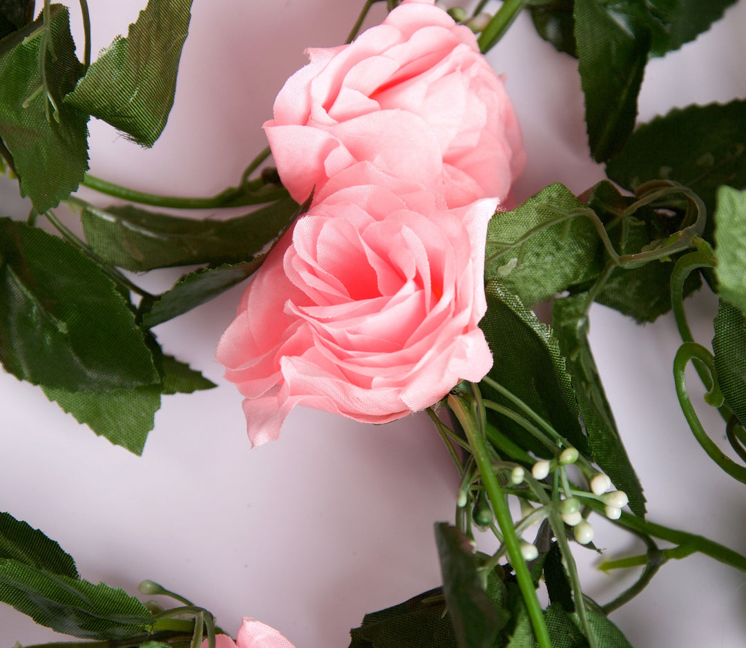 Best Artificial 7ft Baby Pink Silk Rose Garland