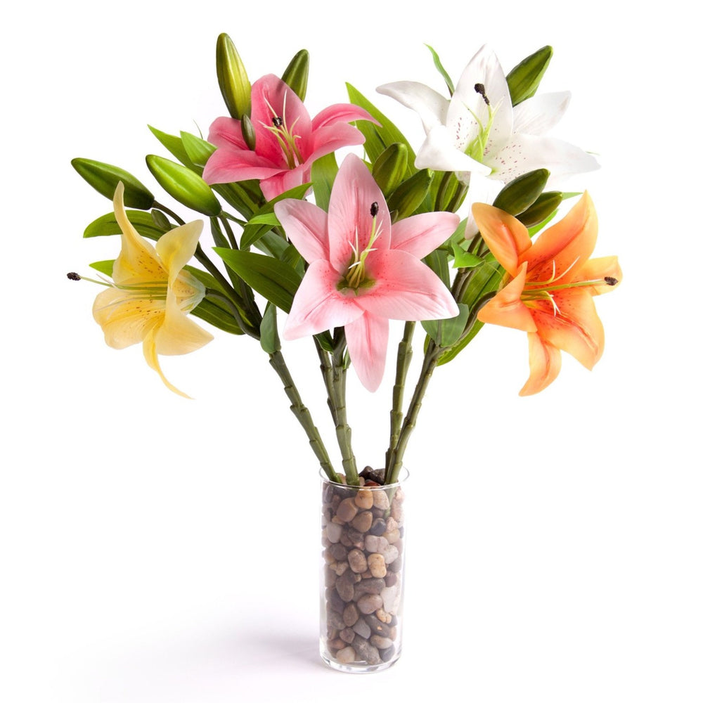 5 Best Artificial 35cm Tiger Lillies - front view
