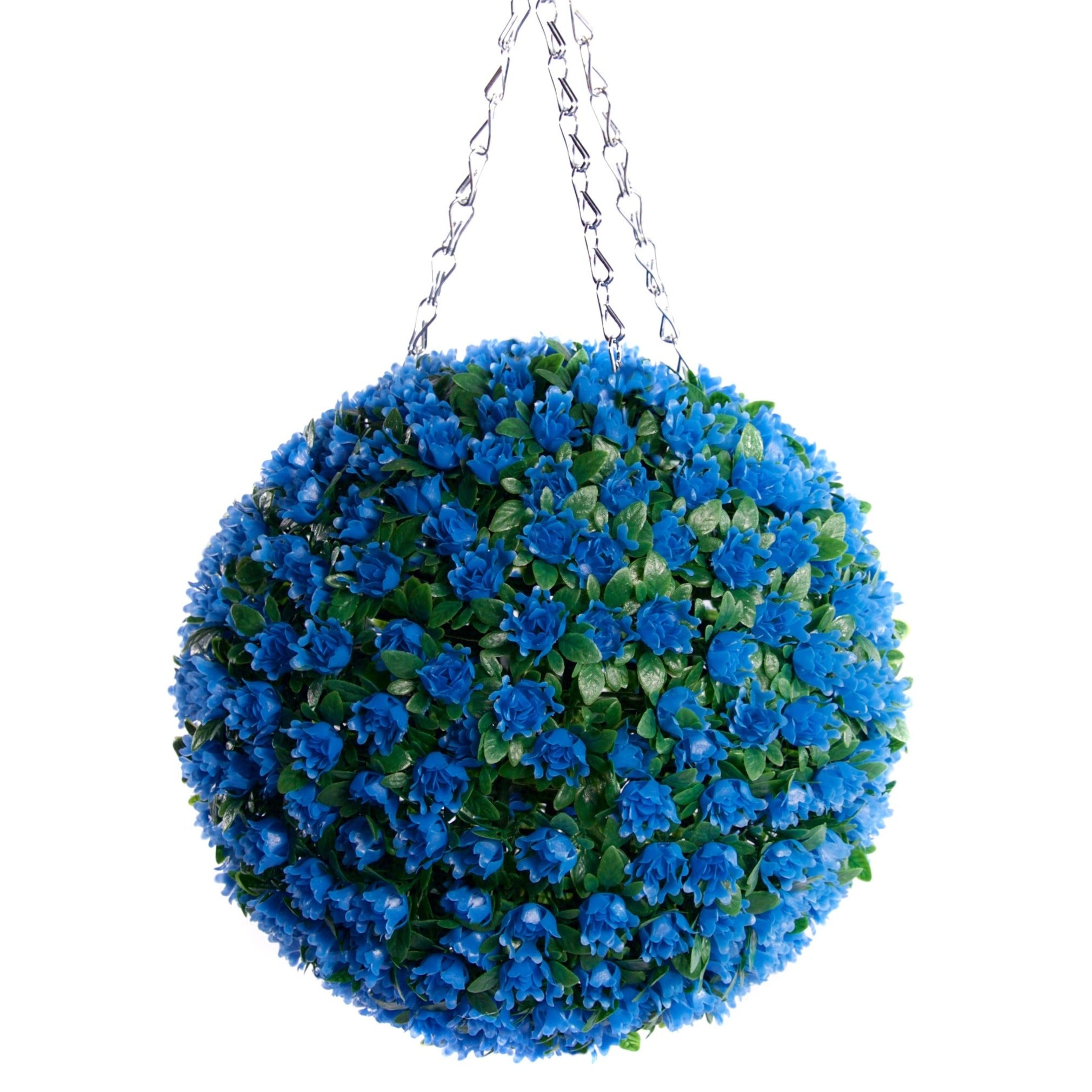 Best Artificial 28cm Blue Rose Flower Ball