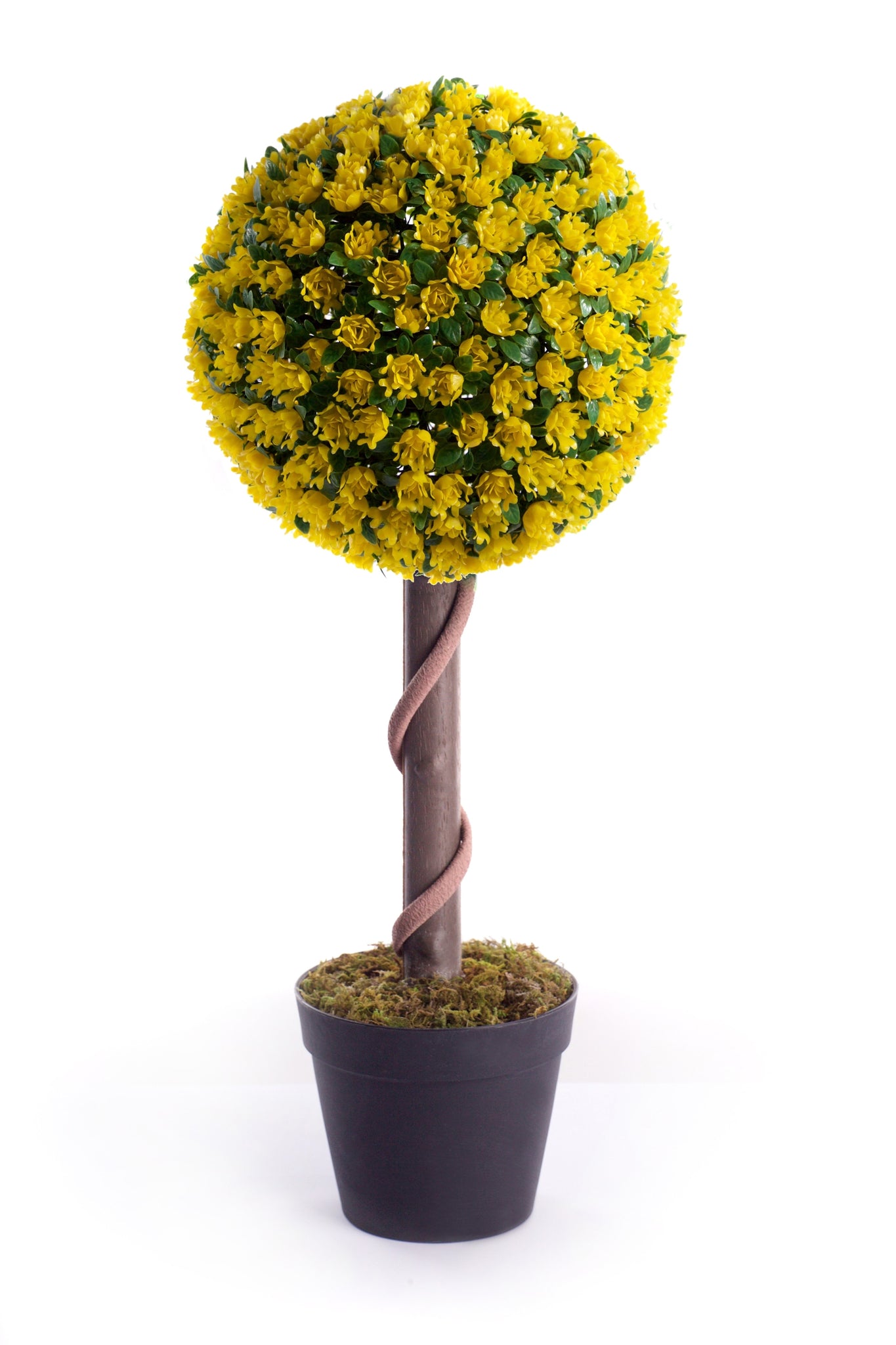 Best Artificial 2ft - 60cm Rose Ball Topiary Tree