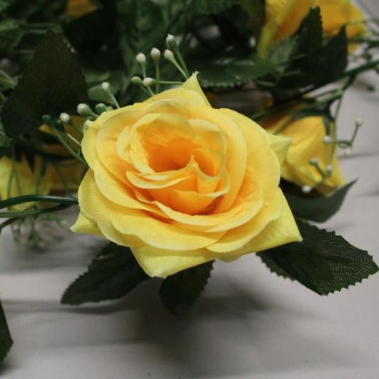 Best Artificial 7ft Yellow Silk Rose Garland